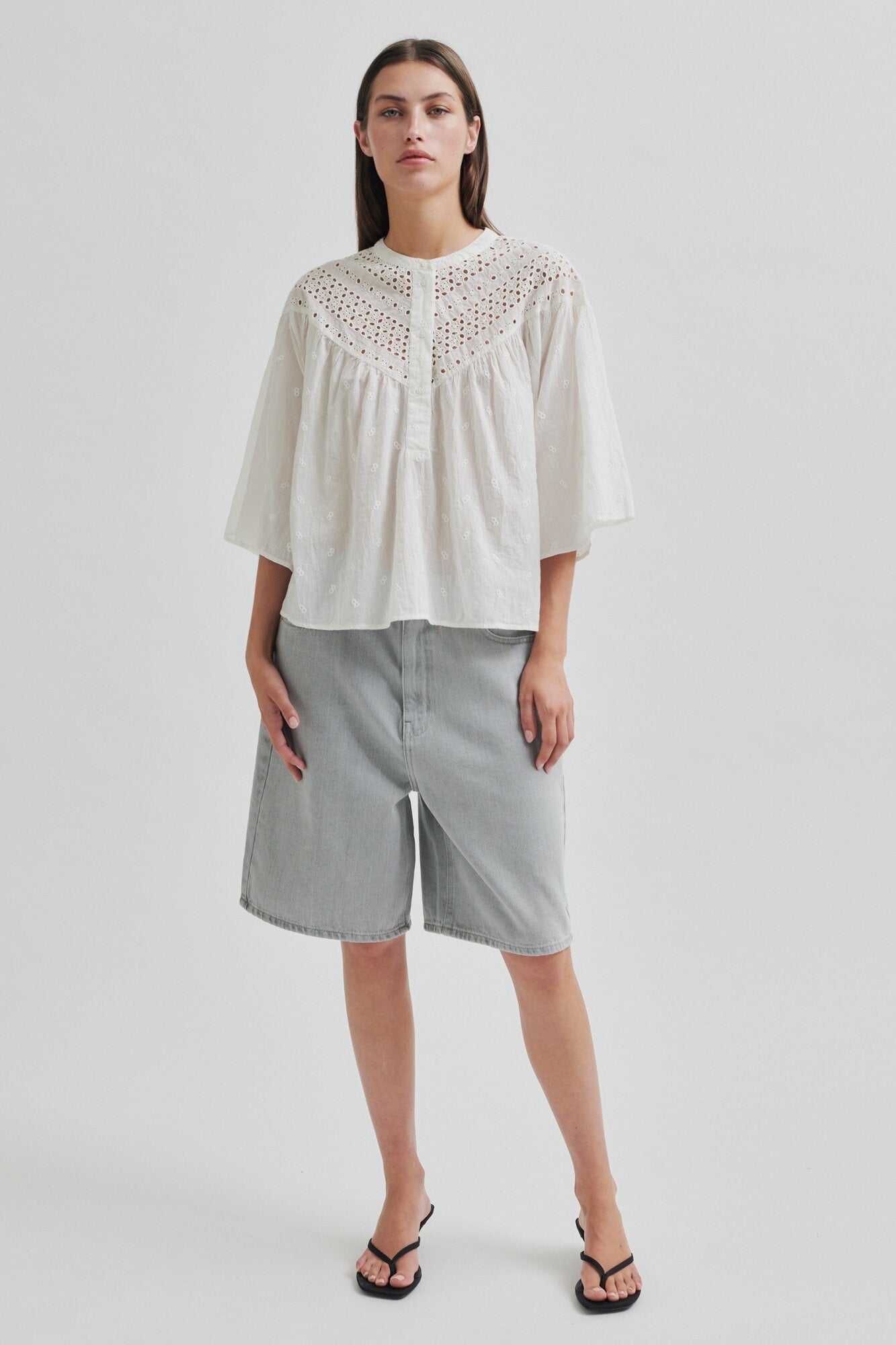 Ericae skjorte - White Alyssum